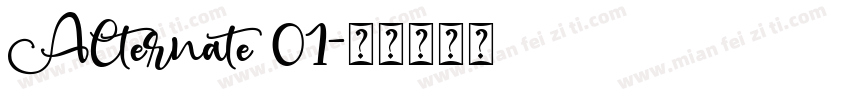 Alternate 01字体转换